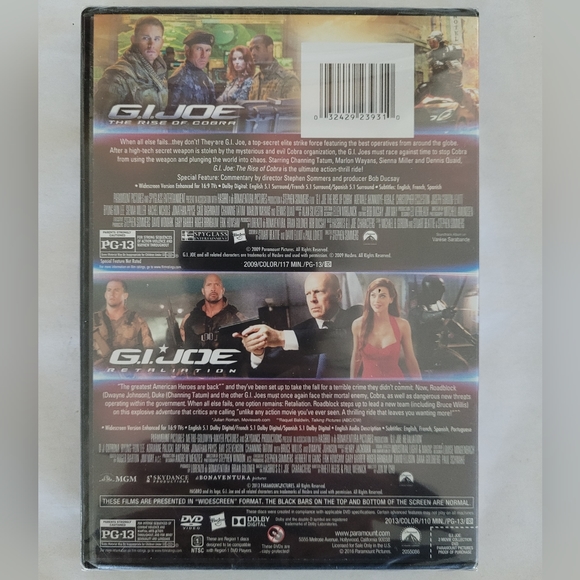 G.I. Joe: 2-Movie Collection [New DVD] 2 Pack, Dubbed, Subtitled - Picture 2 of 2